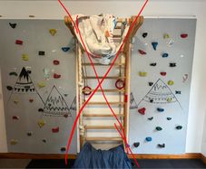 Kids Indoor Climbing Wall - 2 Large Panels With Climbing Holds