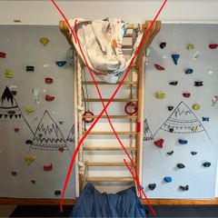 Kids Indoor Climbing Wall - 2 Large Panels With Climbing Holds