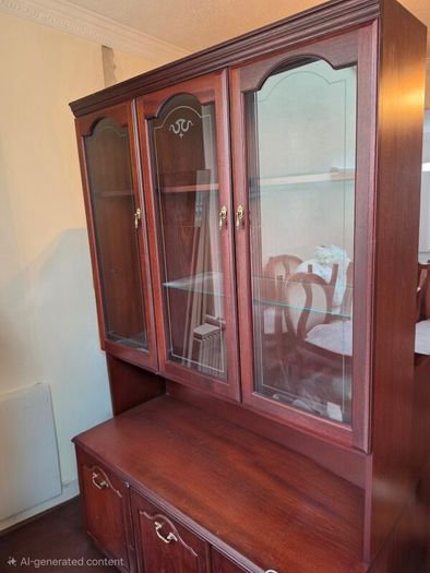 Mahogany Display Cabinets Matching Pair - Rossmore