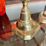 Pair Gun Barrel Deco Era Brass Candlesticks Early 20th Century Image 9