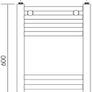 Straight Heated Towel Rail 400mm Wide x 600mm high Flat Central Heating Towel Radiator Image 2