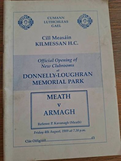 Gaa Pitch Opening Kilmessan Gaa Meath V Armagh 1989