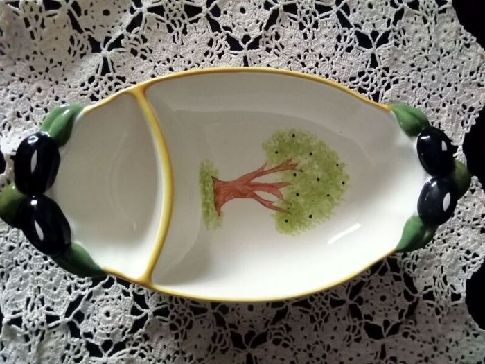 Vintage Silea Fine Porcelain Olive Serving Dish