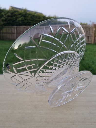 Bohemian crystal pedestal bowl