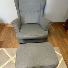 Arm chair and footstool