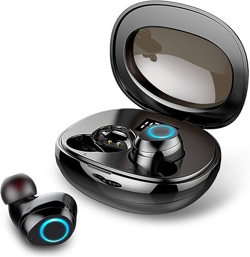 Wireless Headphones, Rinsmola Wireless Earbuds with Mic Bluetooth 5.1 Headphones with USB-C Charging Case, IP7 Waterproof Wireless Earphones, HiFi Stereo Deep Bass, 30H Playtime Headset for Sport