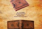 Leather Wallet 100 Dollar Bill