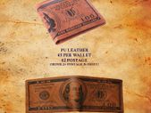 Leather Wallet 100 Dollar Bill