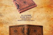 Leather Wallet 100 Dollar Bill