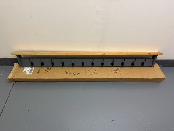 Coat Rack with Shelf - 12 Hooks