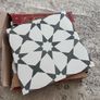 Cuban White Star Porcelain Tile 22x22cm Matt Image 2