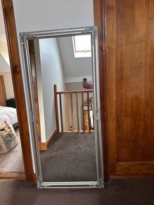 Silver full length mirror