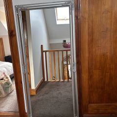 Silver full length mirror