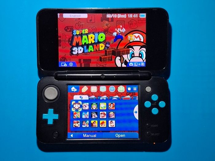 New 2DS XL - Black & Turquoise (Modded)