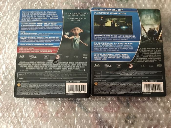 Harry Potter Deathly Hallows  Parts 1 +2 Blu Ray Sealed STEELBOOKS