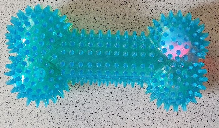 New - A Cute Dog Toy - Squeeks and Flashes - #