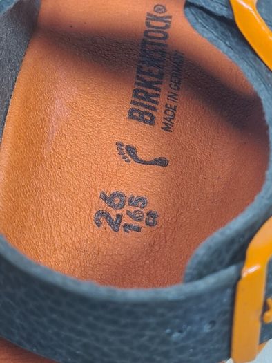 Birkenstock Milano Kids Sandals Desert Soil Green And Orange Size Uk 8.5 Eu 26 Brand New Boxed