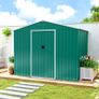 8 x 6ft Galvanised Steel Shed, with Double Door Image 3