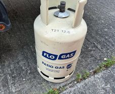 Empty Patio Gas Cylinder
