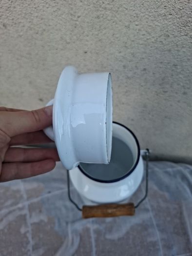 By post only 23cm enamel milk churn can