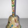 Vintage Chinese Cloisonne  Small Brass Bell with floral pattern Image 2