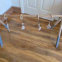 Twin wooden/grey baby gym