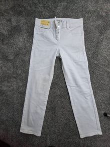 White slim high rise jeans, next, brand new