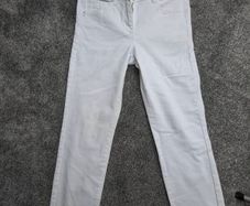 White slim high rise jeans, next, brand new