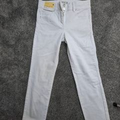 White slim high rise jeans, next, brand new