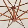 Hanging Parasol 350 cm Wooden Pole White Image 2