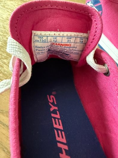Pink Heelys - UK Size 12 - Excellent Condition