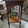 Antique French cherrywood two tier table Image 8