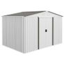 Garden Shed 277x195x192 cm Metal Outdoor Storage for Tools Silver and Gray Image 7