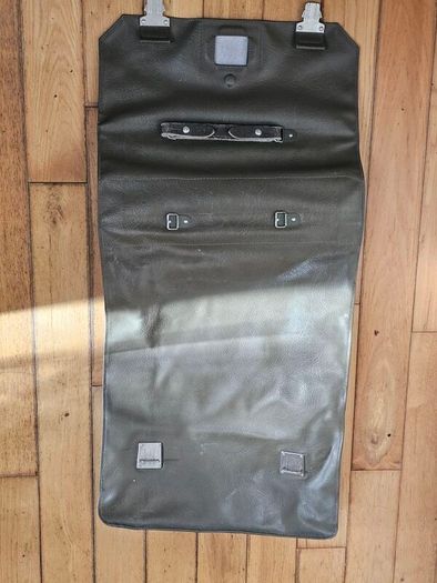 Vintage Swiss Army Military Issued Heavy Duty Tri-fold Document Bag or Messanger Bag Collectable Militaria