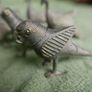 Vintage Dhokra Brass Crow Figurine or Ornament Lost Wax, Tribal India Cast Bronze (25 each) Image 4