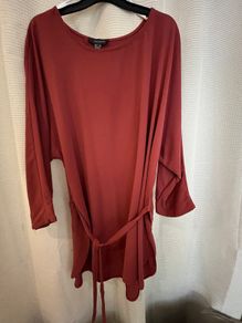 New Long Line Tunic With Tie Belt