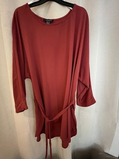 New Long Line Tunic With Tie Belt