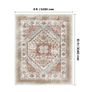 Area Rug, 8 x 10 ft Large Washable Rug, Non-Slip and Tear-Resistant Soft Carpet, Pet & Child Friendly Vintage Area Rugs, Indoor Mat for Bedroom, Living Room, Kids Room, Office, Brown Red Image 7