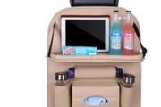 Storage Bag Foldable Dining Table Car Seat (Beige)