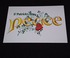 Ireland Postcard : St. Patrick's Day , Peace 1984 , With A Philatelic Bureau , Dublin Cancel on The Back