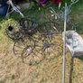 Seven Hanging Baskets and bird feeder. Well used. Image 2