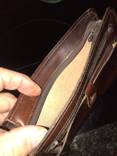 Leather Wrist Clutch Bag