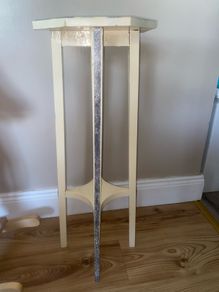 Cream wooden side table