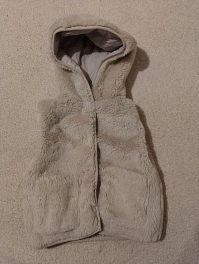 Zara Kids Faux Fur Reversible Gilet Jacket