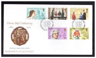1984 Guernsey Birth Centenary of Sibyl Hathaway, Dame of Sark Commemorative Stamps First Day Cover (FDC)