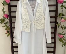 dress Bnwt Stradivarius mini shirt dress and waistcoat festival vibes small