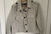 Ladies Zara monochrome jacket. Size L