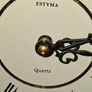 West Germany Estyma Anniversary Clock, featuring a brass finish and a rotating pendulum under a Glass Dome, Image 3