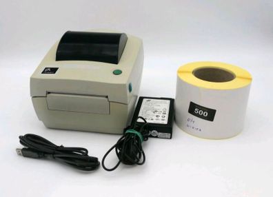 Zebra LP2844Z thermal label printer + 500 labels , spare head & roller buckels+ gear