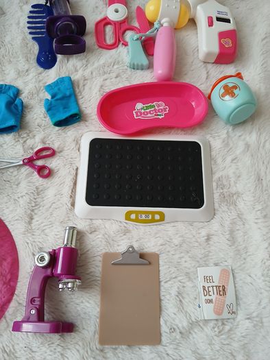 Our Generation dolls clothes doctor vet outfit dresses and accessories inc battery operated dog etc